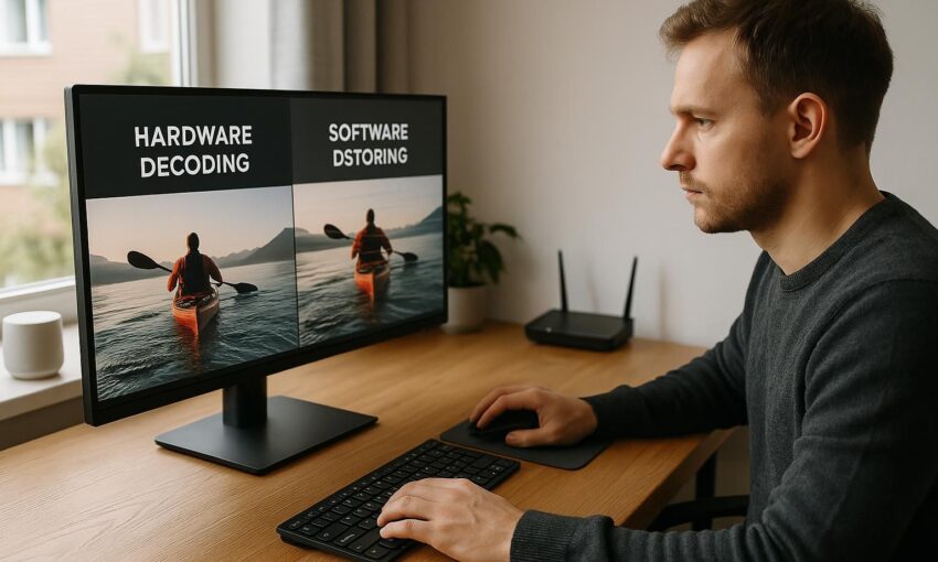 hardware decoding vs software streaming on a living room TV